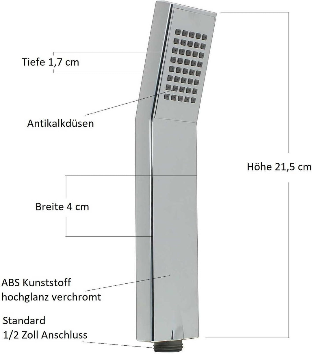 Badewannen-Armatur Serie Sette inkl. Handbrause, Wandhalter und Duschschlauch Einhebelmischer Wanne