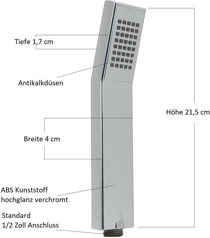 Badewannen-Armatur Serie Sette inkl. Handbrause, Wandhalter und Duschschlauch Einhebelmischer Wanne