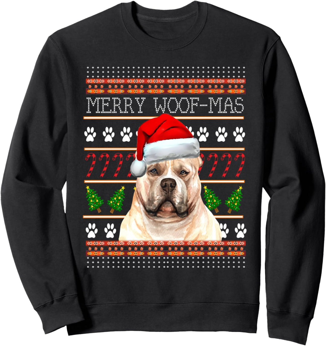 Hundebulldogge Hässlicher Weihnachtspullover Sweatshirt