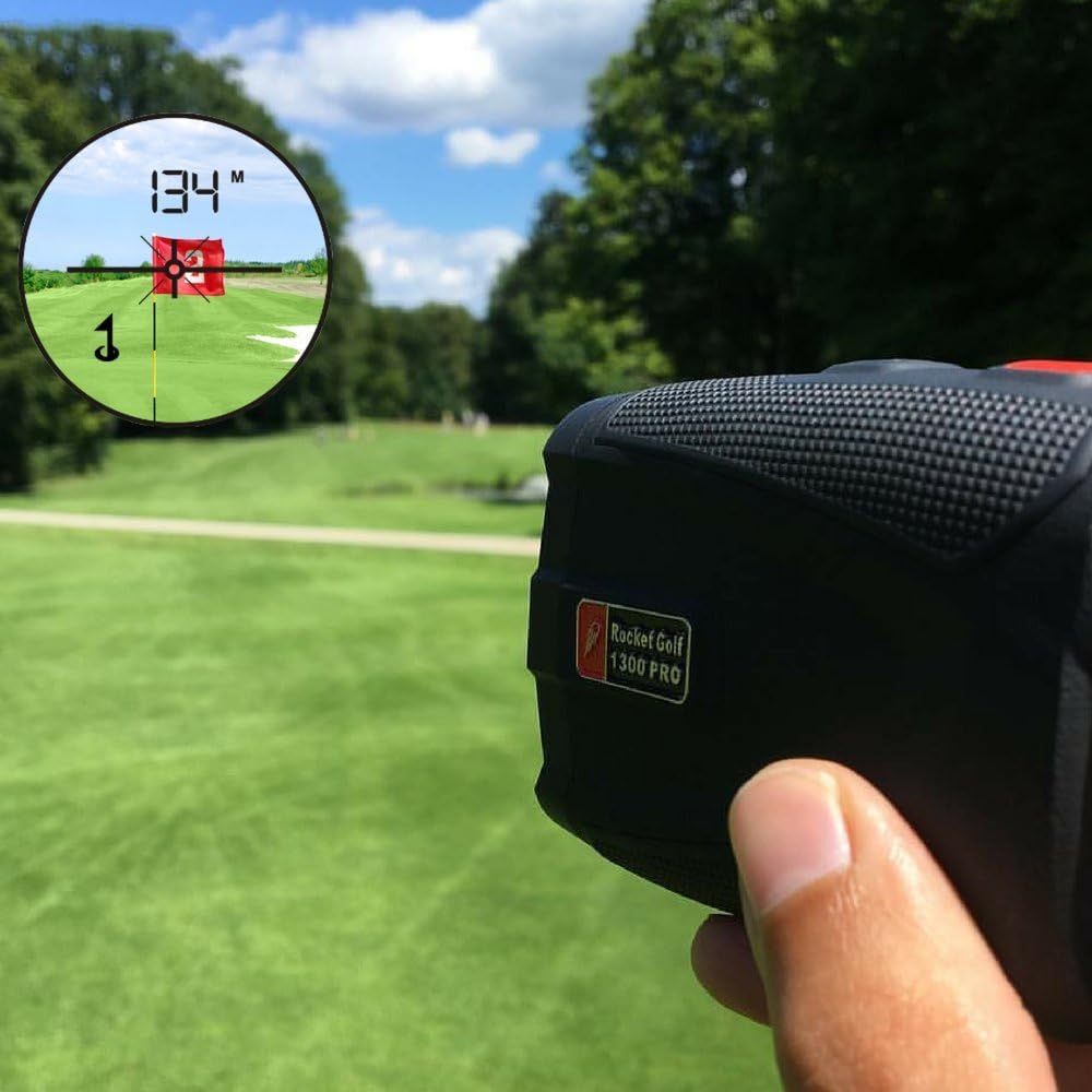 Golflaser.de - Golf Laser Entfernungsmesser Birdie 1300 Pro Slope Black - FlagFinder - 1300m Reichwe