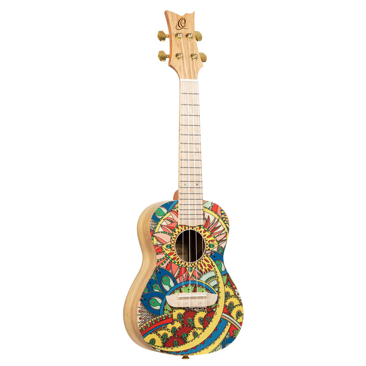 Ortega Guitars Design Konzert Ukulele - Art Series - Fichte/Catalpa - Mystic India (RUAR-MI)