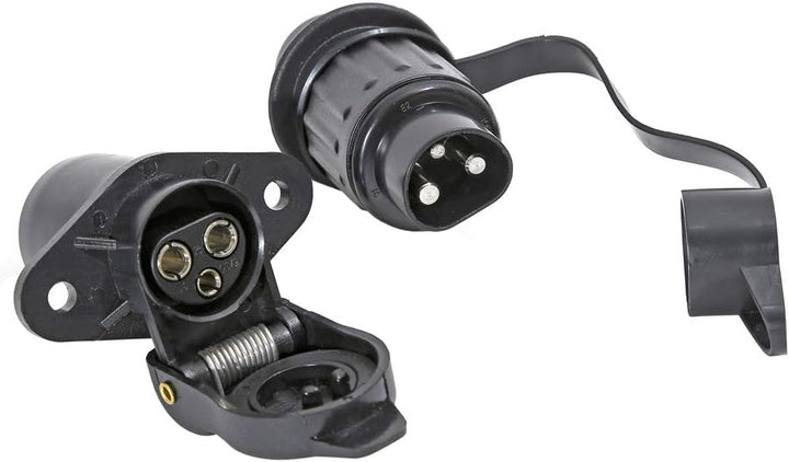 TAEUYYM 3 Stück Stecker 3 Polig und Steckdose 3-Polig, 12V Traktor 3 polig Stecker Steckdose, Din 96