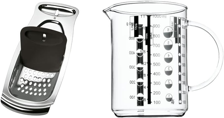 WMF Spätzle-Profi 35 x 14 cm, Spätzlereibe mit Teigschaber, Spätzlehobel & Gourmet Glas Messbecher 1