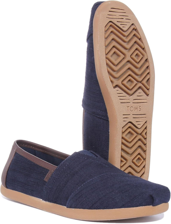 Toms Herren Seasonal Classic Tropical Espadrilles 43 EU Denim Braun, 43 EU Denim Braun