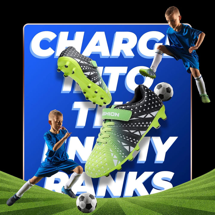 ASHION Fussballschuh Kinder Fussballschuhe Footballschuhe Outdoor Athletic Soccer Schuhe 29 EU B Bla