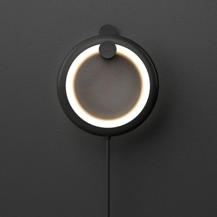 Bily LED-Leselampe, tragbar und nomadisch, schwarz – 3 Helligkeitsstufen, ohne Batterie oder Akkus,
