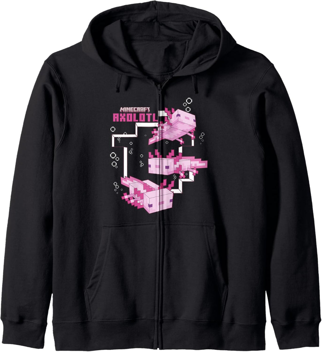 Minecraft Pink Axolotl Pond Kapuzenjacke