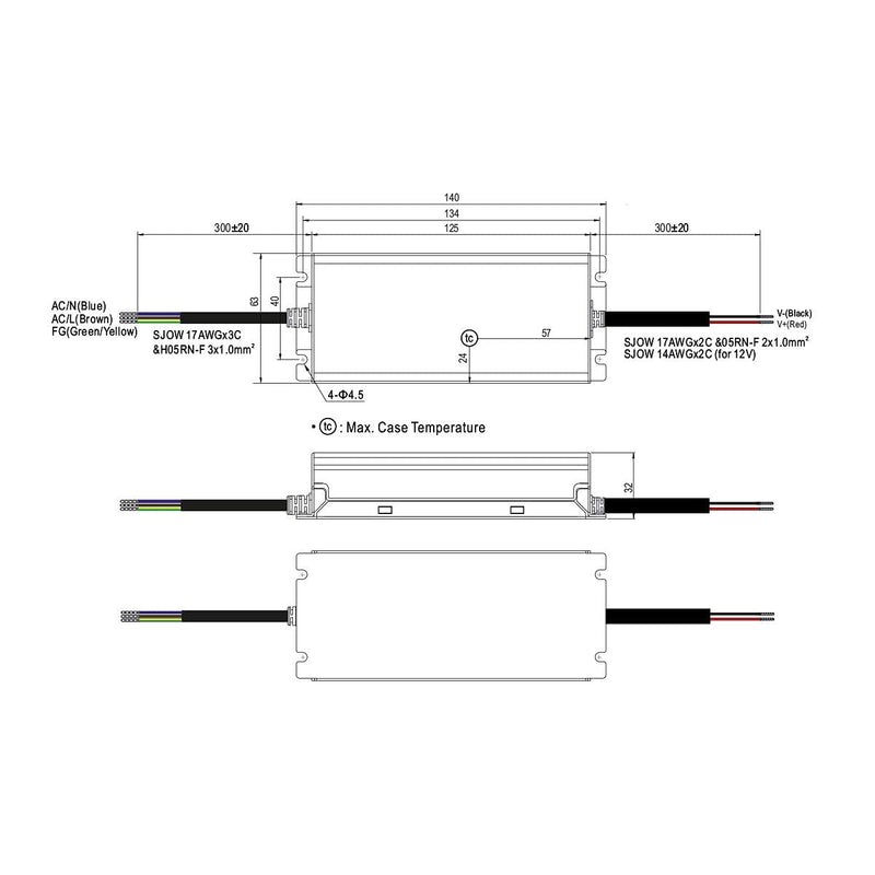 MEAN WELL XLG-100-24-A 96W 24V 4A LED Netzteil IP67