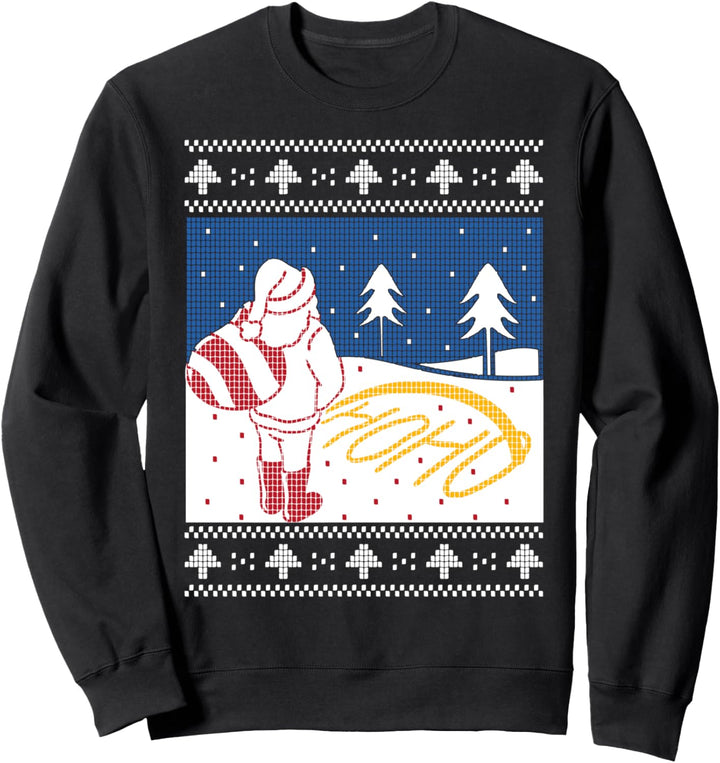 Ugly Christmas Sweater Humor Ho Ho Ho Weihnachtsmann Santa Sweatshirt