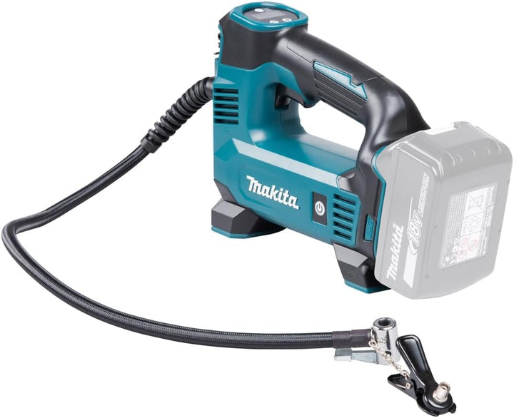 Makita DMP180Z Akku-Kompressor 8,3 bar 18 V (ohne Akku, ohne Ladegerät) Blau, Silber