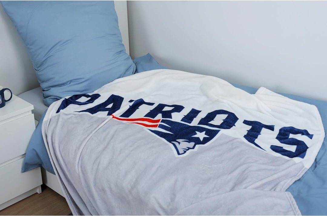 Herding Wellsoft-Flauschdecke New England Patriots, NFL American Football-Decke, 150 x 200 cm, Polye