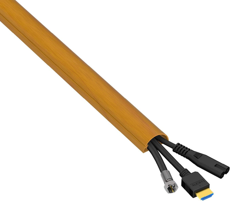 D-Line 1D3015O/8 Mini Kabelkanal Selbstklebender, Halbrunde Kabelführungen, Kabelleiste - 8x 30mm (B