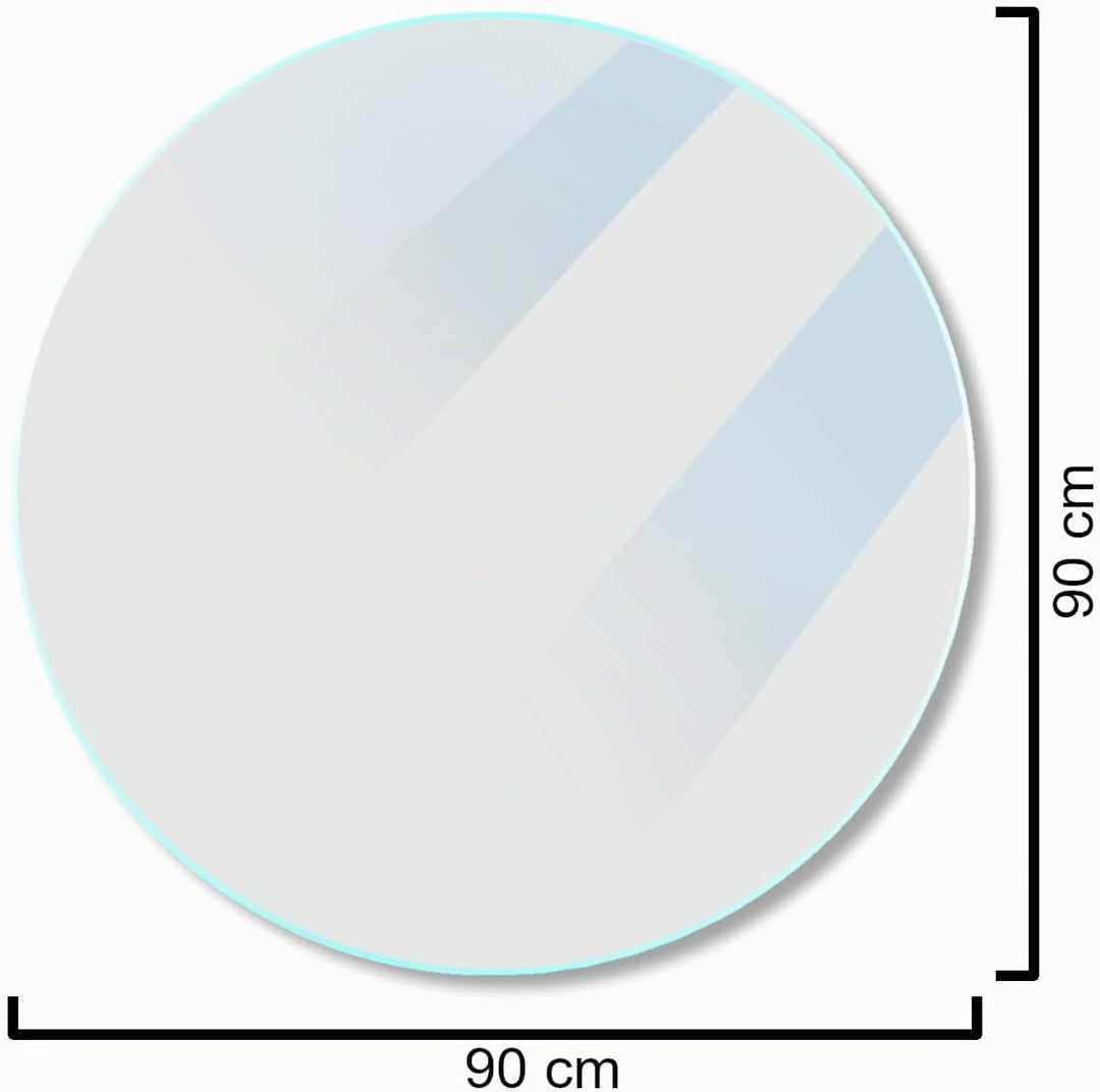 Euro Tische Glasplatte für Kaminofen rund - Glasscheibe mit 6mm ESG Sicherheitsglas - perfekt geeign
