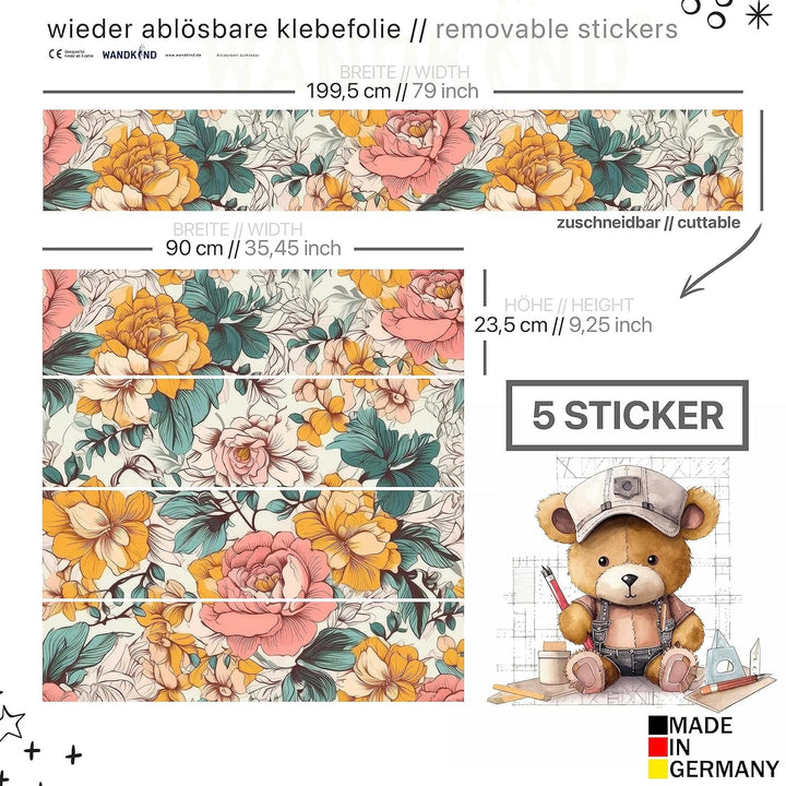 WANDKIND Aufkleber für IKEA KURA Kinderbett Hochbett Klebefolie Möbelfolie Sticker Kinderzimmer Blum