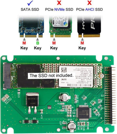 chenyang M.2 NGFF B/M-Key SATA SSD auf IDE 44Pin 2,5 Zoll Festplattengehäuse für Laptop SATA NGFF SS