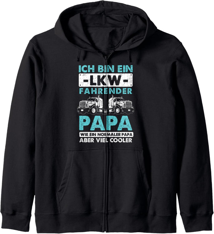 Ich Bin Stolzer LKW Fahrer Papa Vatertag Fernfahrer Kapuzenjacke