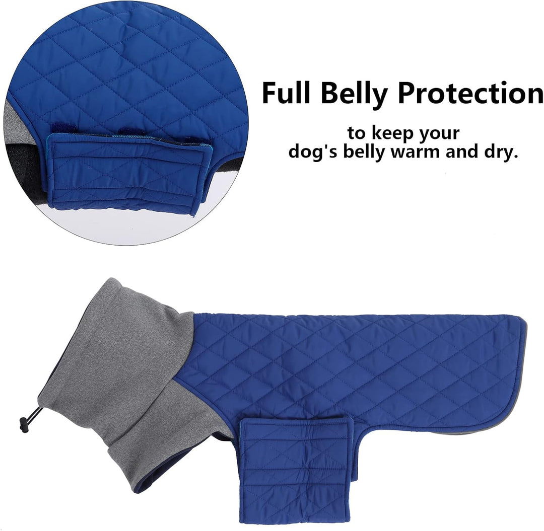 Geyecete Hundemantel Dackel, Dackel Wintermantel, Warmer Quilten Dackelmantel mit Geschirr Loch,Wind