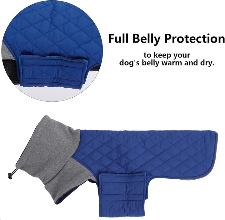 Geyecete Hundemantel Dackel, Dackel Wintermantel, Warmer Quilten Dackelmantel mit Geschirr Loch,Wind