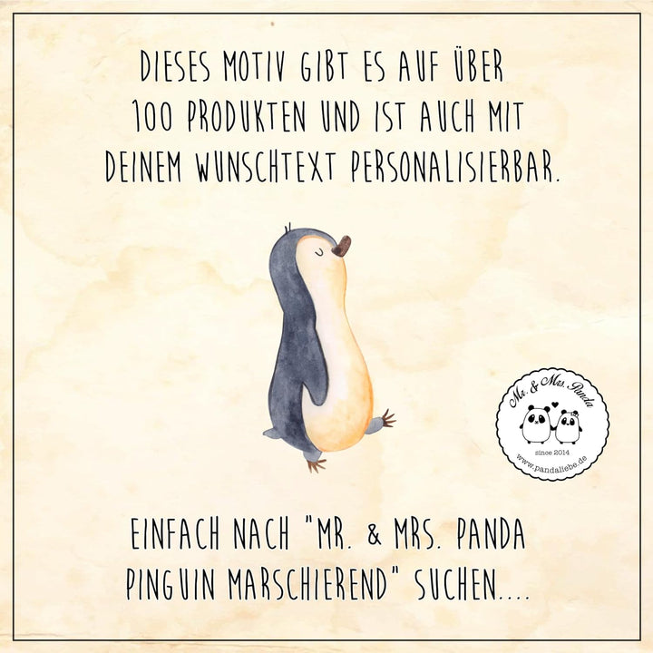 Mr. &amp; Mrs. Panda Thermobecher Pinguin marschierend - Geschenk, Kaffeetasse zum Mitnehmen, Frühaufste