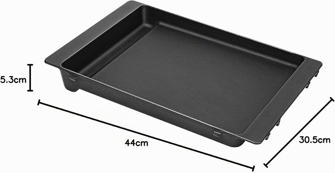 Denmay 44 x 30,5cm Gusseisen Grillplatte für Weber Spirit I II 300 Serie E310 E320 E330, S310 S320 S