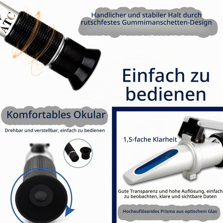 Frostschutz Refraktometer 4-in-Frostschutz Ethylenglykol Frostschutzprüfer Kühlmitteltester Refrakto