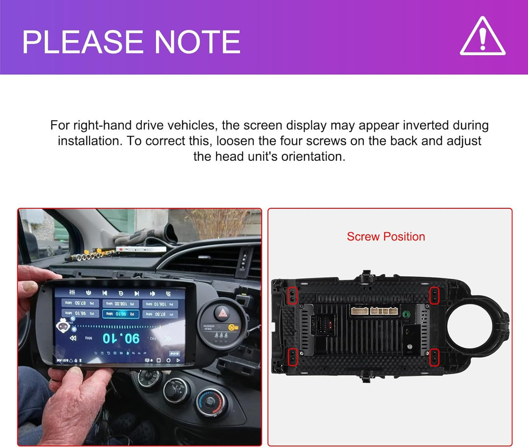 Inefala 4G+128G Android 15 Autoradio für Toyota Yaris 2012-2017, Wireless Carplay & Android Auto, 9"