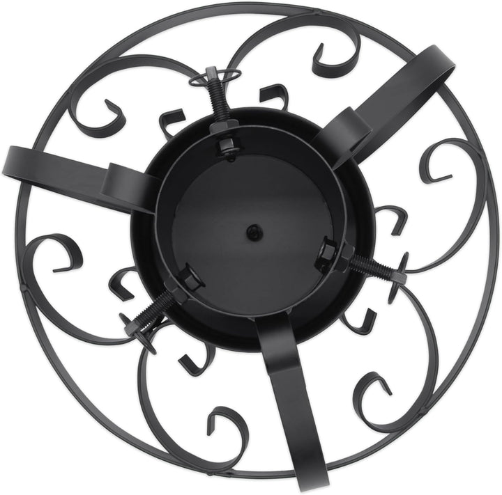 Spetebo Metall Weihnachtsbaumständer im antiken Deisgn - 35 cm - Christbaumständer mit Wasserschale