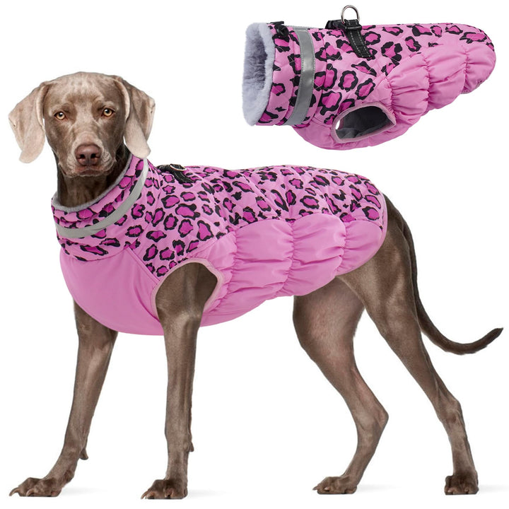 Kuoser Warme Hundejacke, Reflektierende Hundemantel, Winddichte Hundemantel für Kleine Hunde,Moden H