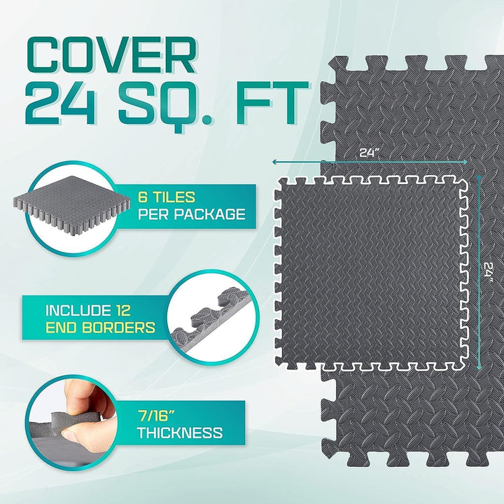 Yes4All 60x60 cm bis zu 11.1 m², Set 6/12/30 Puzzlematte Premium Schutzmatten Bodenschutz Bodenflies