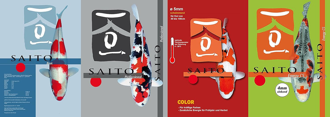 Saito Professional Koischwimmfutter, Premium Koifutter für höchste Ansprüche, für Mega Wachstum, sch
