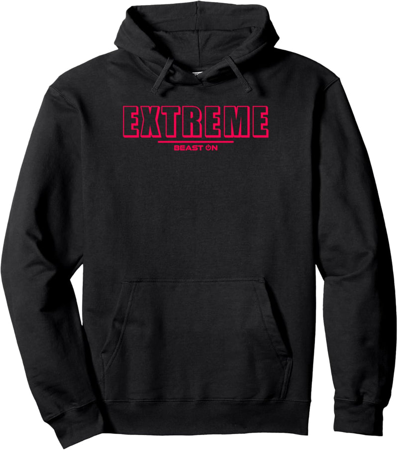 Extreme pinke rote Schrift Bodybuilding Training Fitness Gym Pullover Hoodie