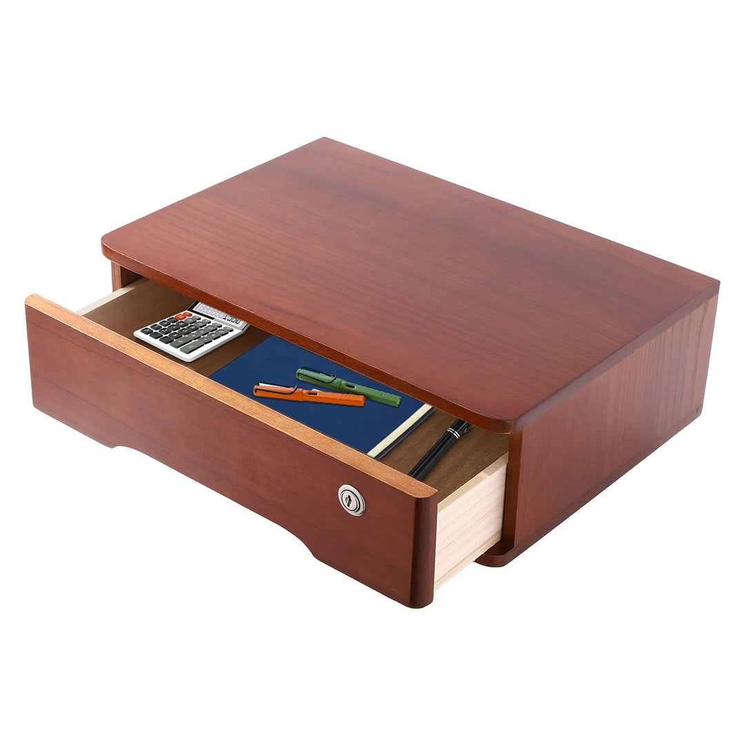 1 Schicht Desktop Storage Box, Desktop Storage Box mit abschliessbarer Schublade, Bürobedarf Schubla