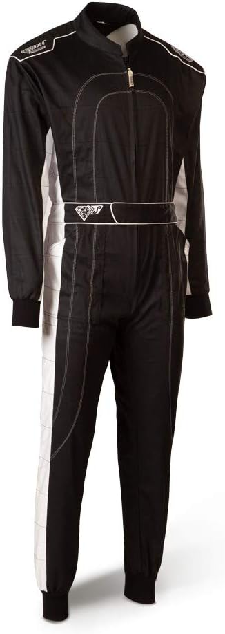 Speed Kartoverall Schwarz/weiss - Denver HS-2 Modell 2018 Racewear (110 Kindergrösse)