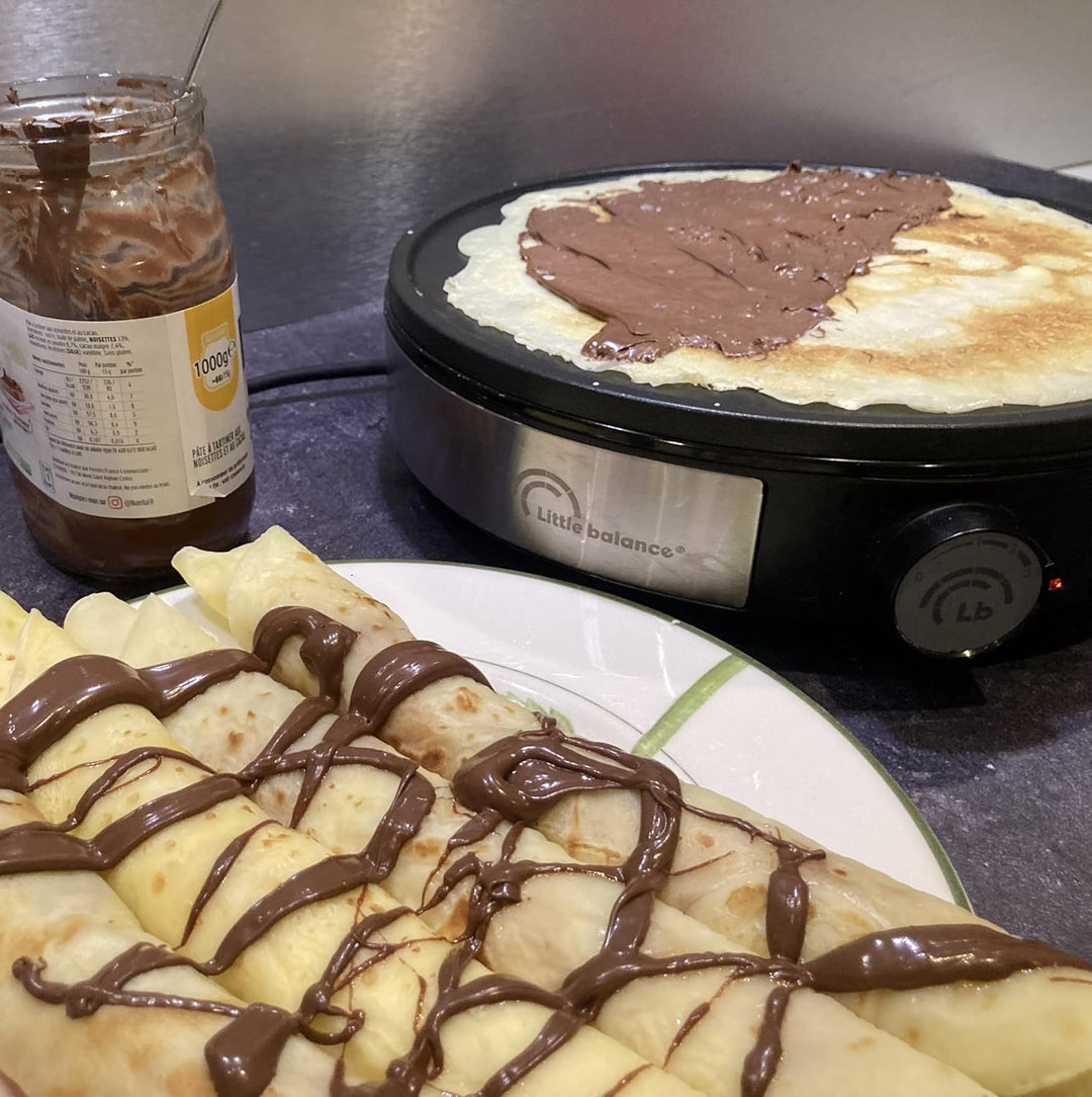 Little Balance 8383 Maxi-Crêpes Trio i-200 – elektrische Crêpes-Pfanne 3-in-1: Crêpes, Plancha, rege