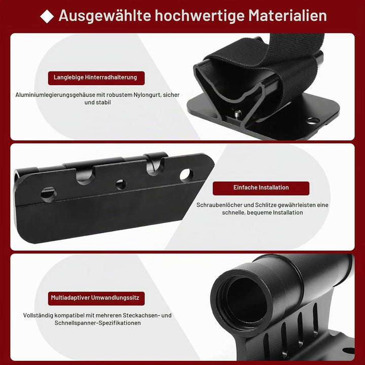 Gabelhalterung Fahrrad 1x Gabelhalterung + 1x Hinterradhalterung Aluminium Fahrradgabelhalterung Unt