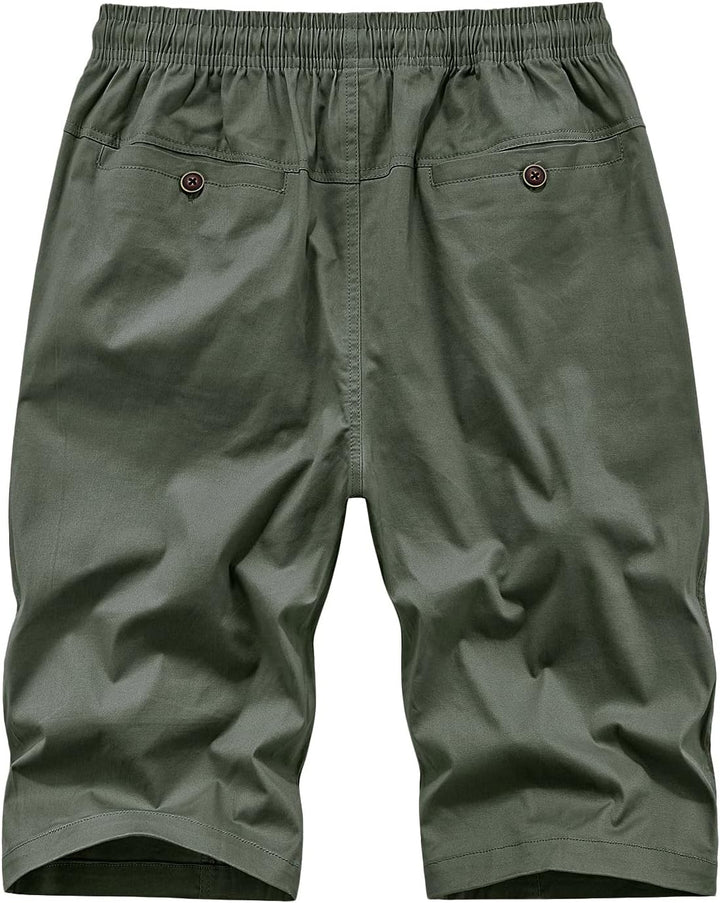 Btmpmcs Herren Cargo Shorts aus Baumwolle Vintage Chino Shorts mit vielen Taschen Sommer Bermuda Kur