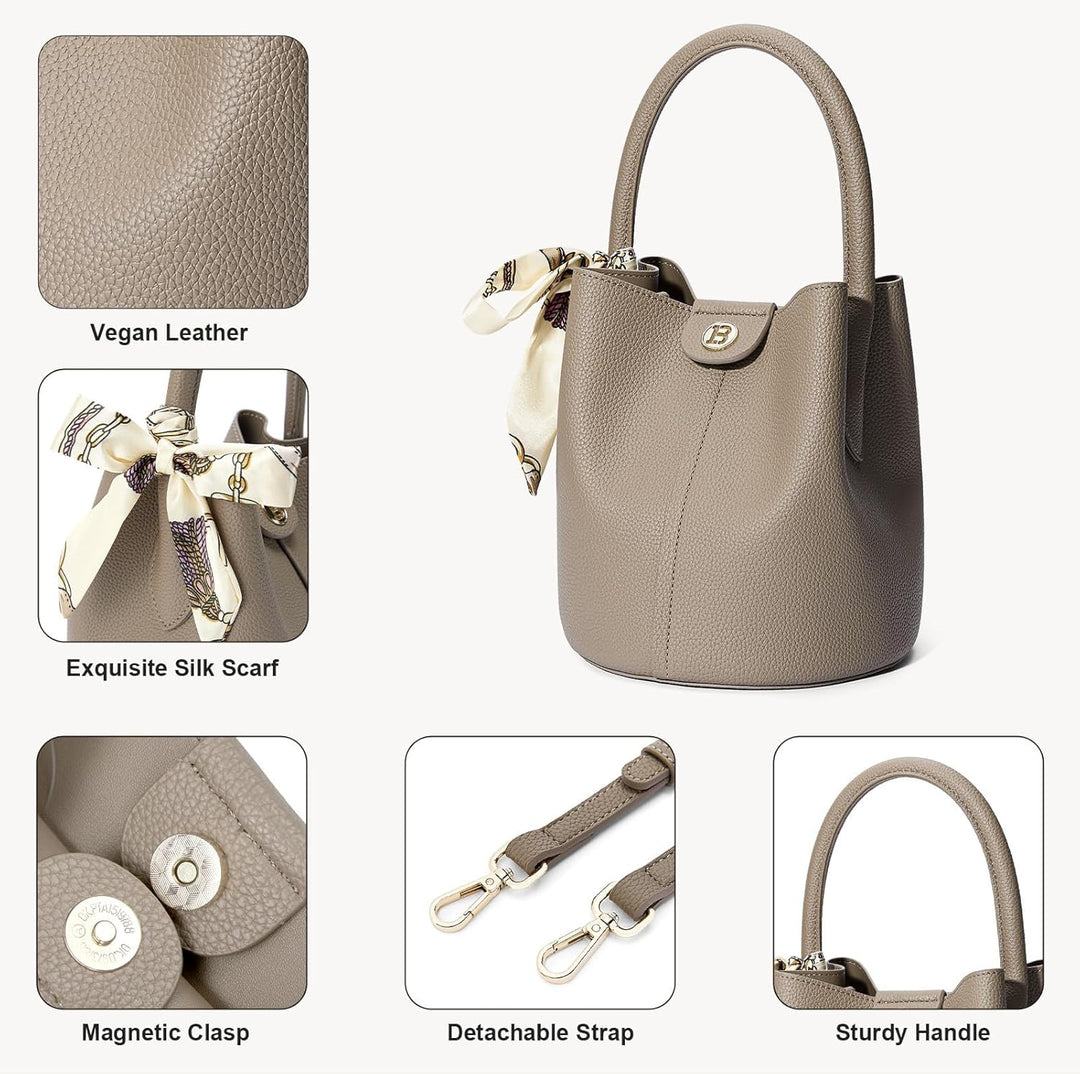 BOSTANTEN Umhängetasche Damen Mittelgross, PU Leder Crossbody Schultertasche, Umhänge Tasche Handtas