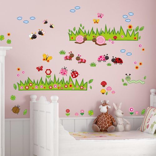 Wandkings Krabbelwelt Wandsticker Megapack Set, 95 Aufkleber, Gesamtfläche 260 x 70 cm