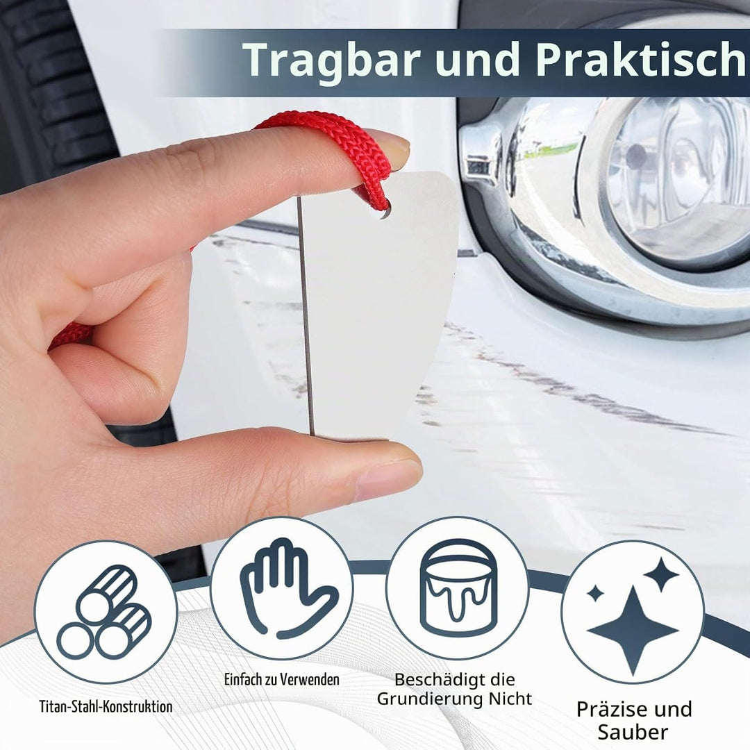 Lackhobel Autolack,Farbschaber Remover Tool,Lackhobel Ziehklinge,Gehärteter Stahl Farbschaber zur Be