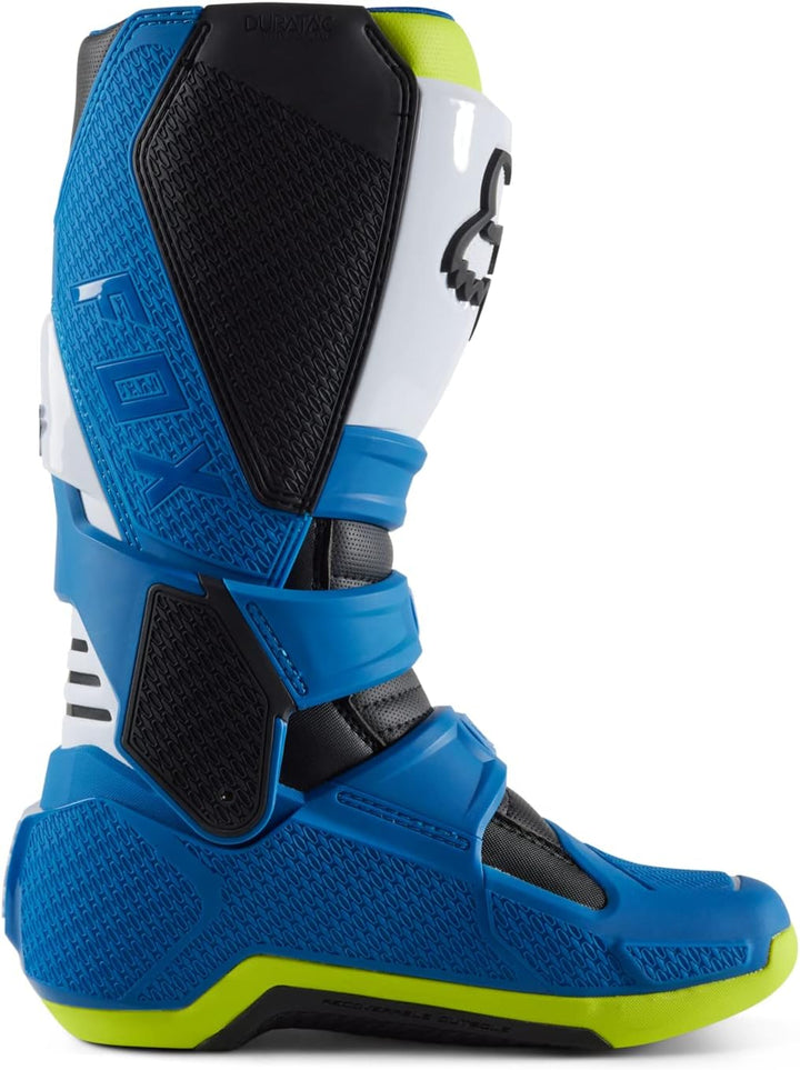 Fox Racing Herren Comp Motocross-stiefel Stiefel 47 EU Blau Gelb, 47 EU Blau Gelb
