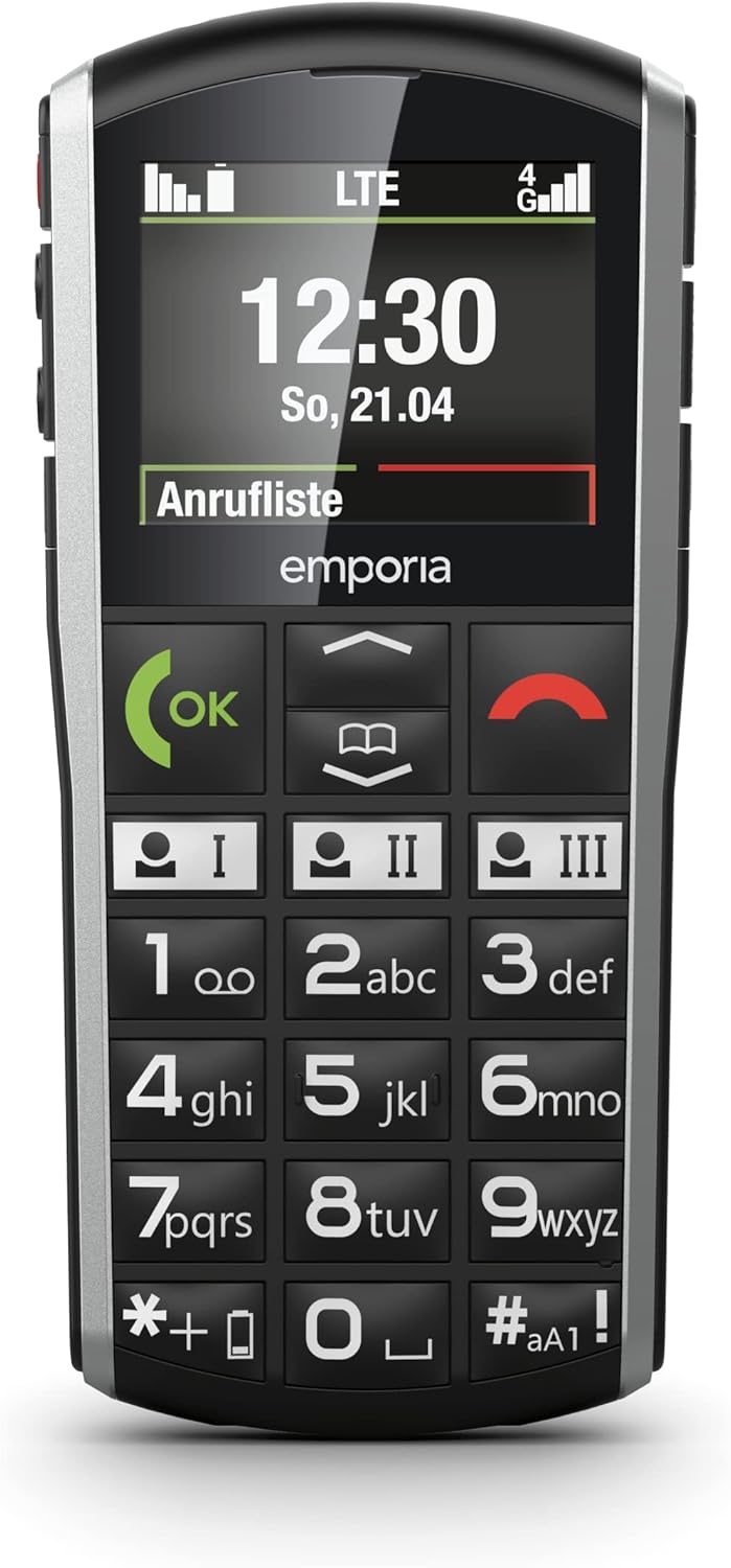 Emporia emporiaSIMPLYCITY-LTE, Tastenhandy ohne Vertrag, Mobiltelefon mit Notruftaste, Extra grosse