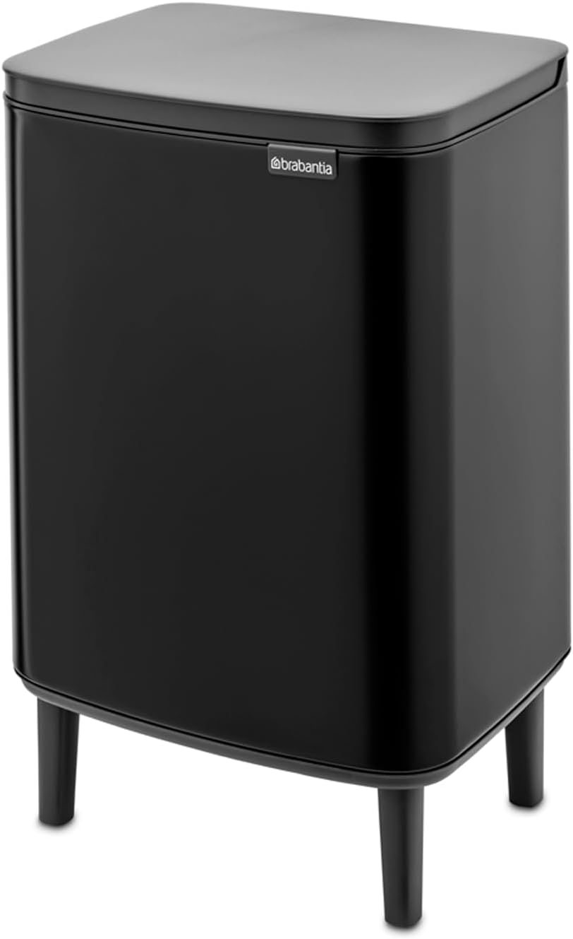 Brabantia - Mülleimer Bo Hi 12L mit Soft-Close-Deckel, herausnehmbarem Inneneimer und Transportgriff