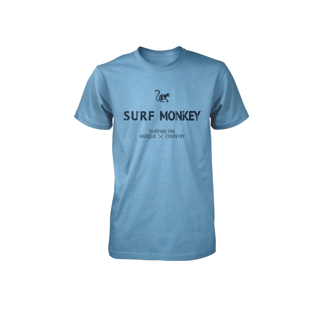 SURF MONKEY Bio-Baumwoll-T-Shirt, Zitronengelb L Blau, L Blau