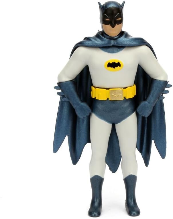 Jada Toys – 98259bk – Batmobil – 1966 Version – mit Figuren – Massstab 1/24 – Schwarz/Rot