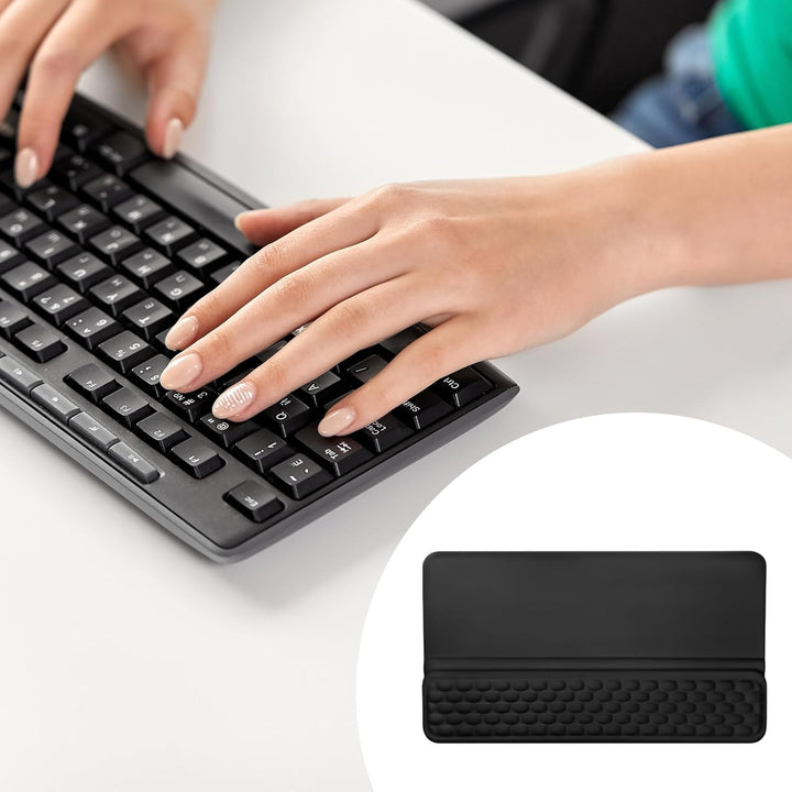 Ergonomische Handballenauflage Tastatur mit 15° Neigung &amp; Memory Schaum, Handgelenkauflage für Offic