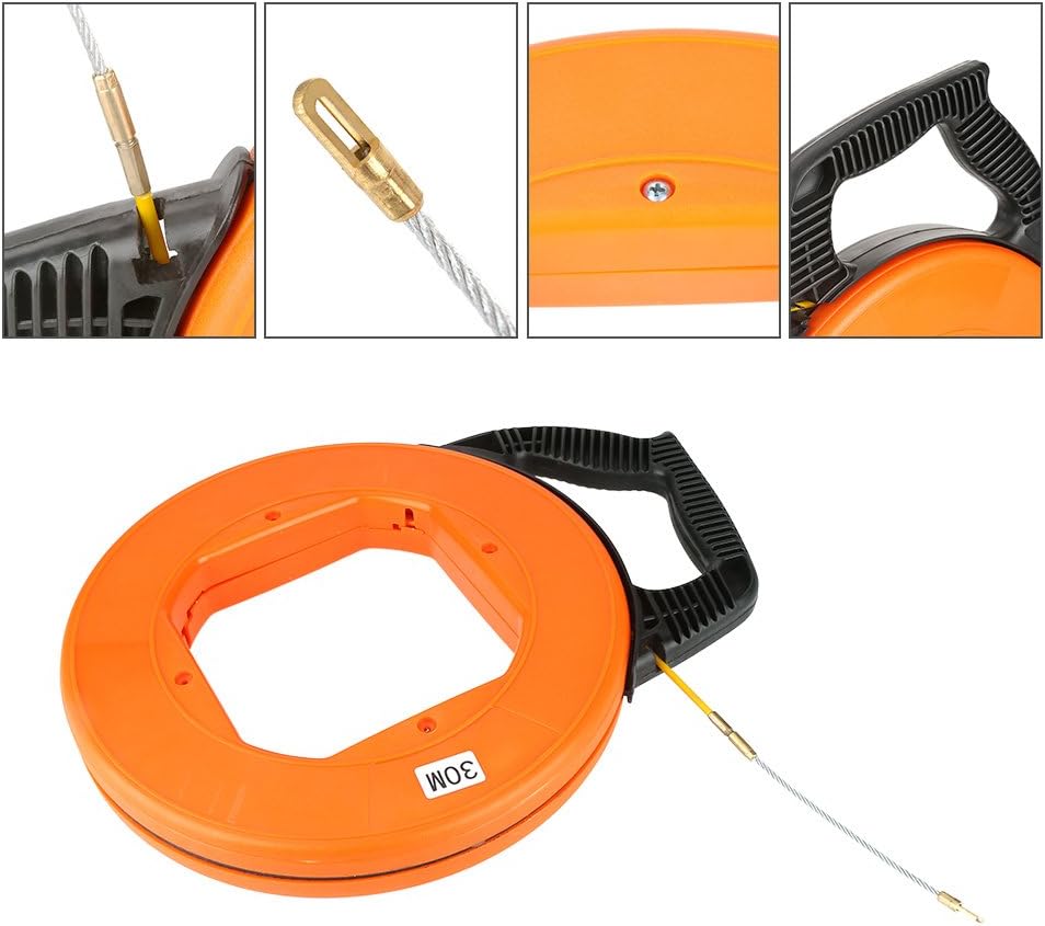 Seller Zum Kabel Ziehen, Fiberglas-Fischband 30 m nichtleitendes Fiberglas-Fischband im Spulendraht-