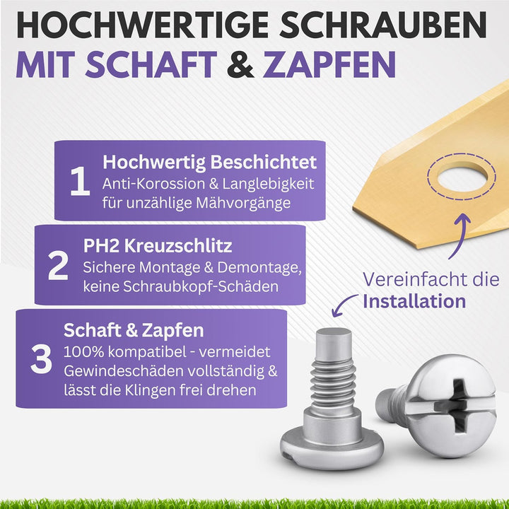 30x Titan Messer Klingen LONGLIFE geeignet für alle Husqvarna® Automower® / Gardena® Mähroboter - (3