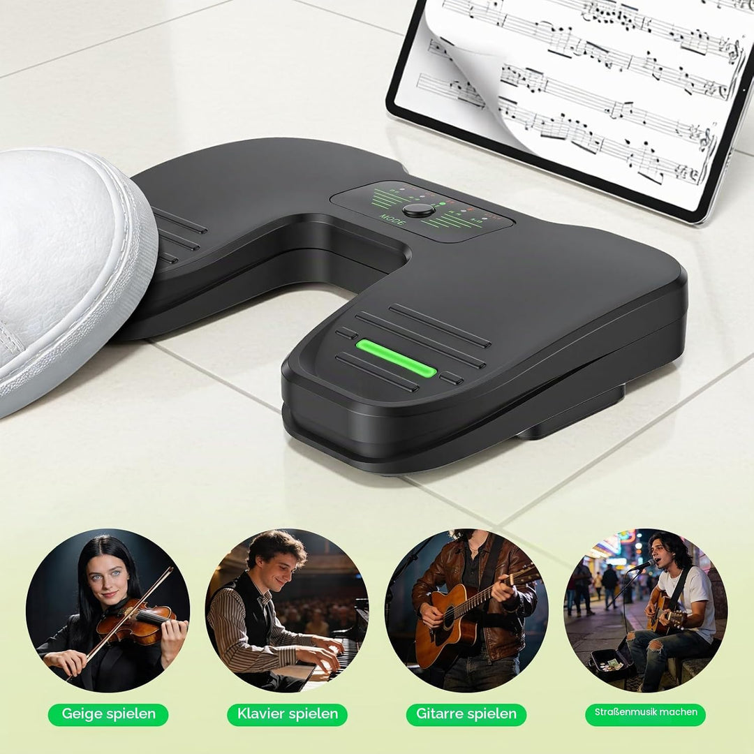 Bluetooth Page Turning Pedal, Wireless Page Turner Stumm, Musik Lese Controller zum Spielen von Inst