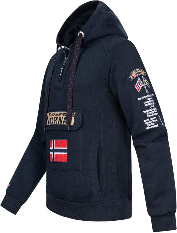 Geographical Norway Herren Gymclass Kapuzenpullover, S Marine