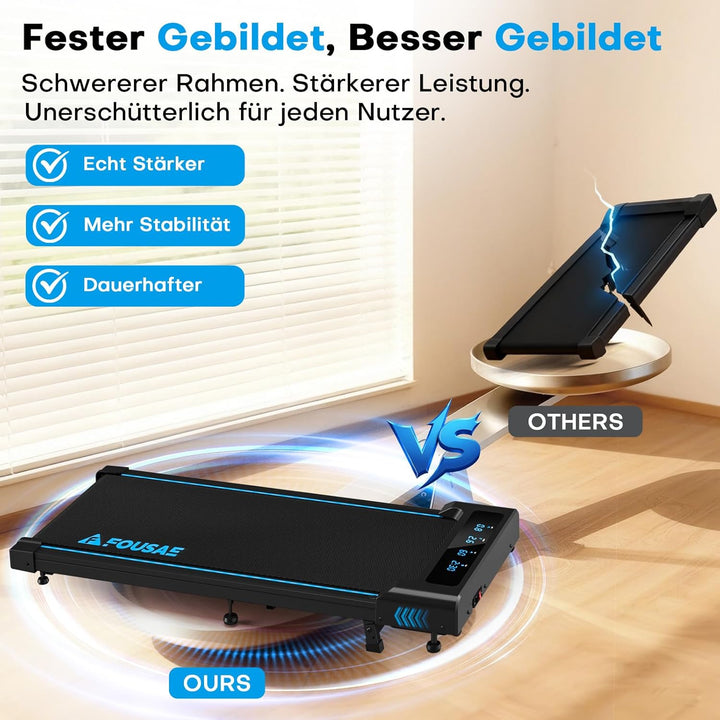 Walking Pad Laufband für Zuhause, 4-IN 1 Laufband Schreibtisch mit 9% Steigung, 2.5HP Walking Machin